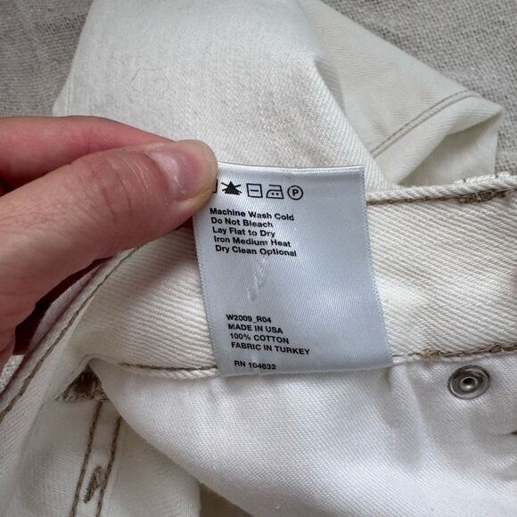 Wardrobe NYC White Jeans High Waisted Size 26 Minimalist Quiet Luxury - Picture 9 of 10